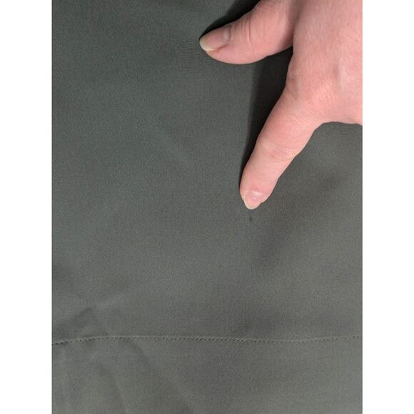 Max Mara Midi Dress Silk Green Sheath A Line Pockets Sz 4 Lined Minimalist - Picture 12 of 16